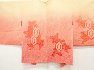 未使用品　本総絞り　亀甲に南天模様　暈し　絵羽織